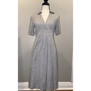 Gap Womens Grey Short Sleeve Collared M Cotton T Shirt Dress
